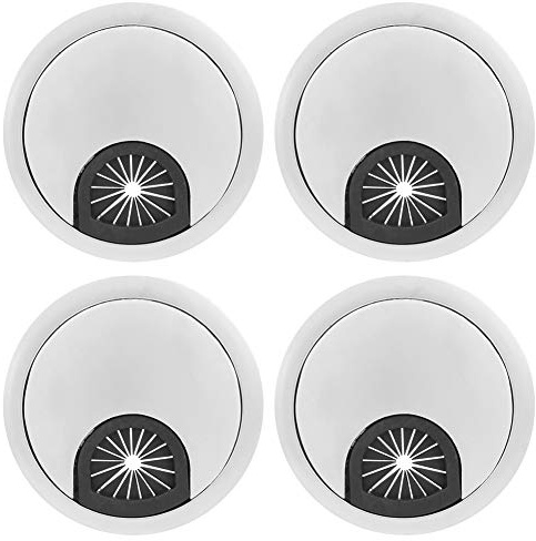 Ojal para Cables de aleación de Zinc, Cubierta para Orificios de Escritorio, Elegante y Duradero Organizador de Cables para Escritorio de computadora, Mesa de Oficina, Juego de 4