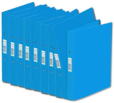 Rexel A5 Clear Ice 2 Ring Binders - Pack of 10, Blue