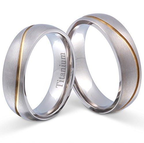 Juwelier Schönschmied Titanringe Partnerringe Eheringe - inkl. WUNSCHGRAVUR - Titan 58-68 T15HH - mit AMAZON KONFIGURATOR direkt online gestalten !