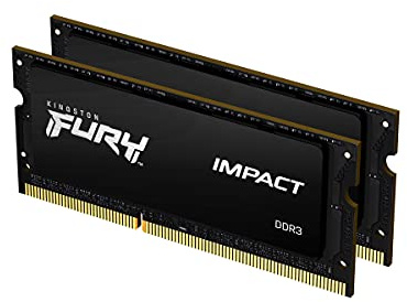 Kingston FURY Impact 16GB (2x8GB) 1866MHz DDR3 CL11 Memoria Portátil Kit de 2 KF318LS11IBK2/16