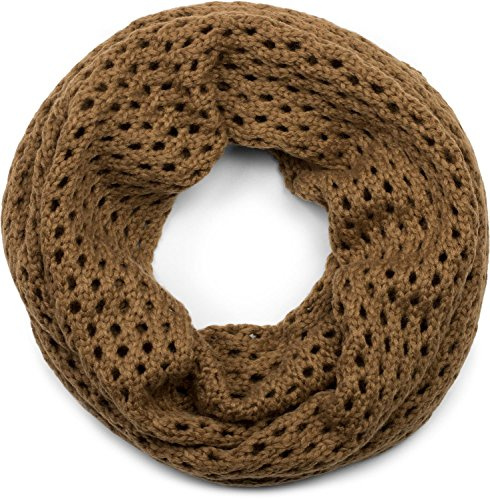 styleBREAKER Unisex Strick-Loop Ajourmuster | Grobstrick mit Lochoptik, 100 % Viskose, 2- bis 3-mal wickelbar, bei 30 °C waschbar, Maße ca. 73x29 cm.