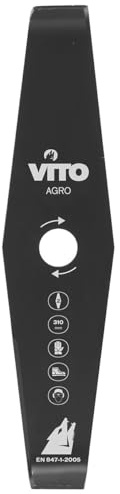 VITO Lame de Débroussailleuse Pro en Tungstène – Disque de Coupe 2 DENTS (Ø 310 mm, Alésage 25.4 mm) | Accessoire Universel Robuste pour Fauchage Intensif, Herbes & Arbustes