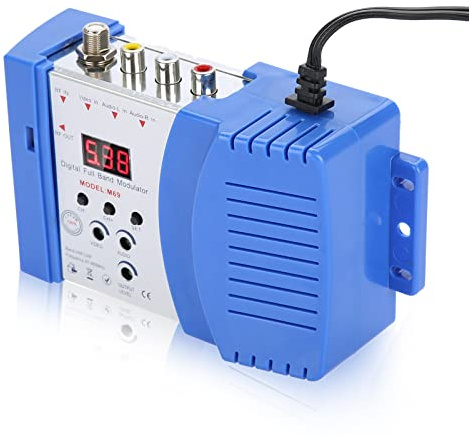 Eboxer RF AV-RF AV-TV Digitaler Signalmodulator, visueller Verstärker für UKW/UHF-Wandler für Satellitenempfänger/Videokameras/Spielekonsolen/CCD-Kameras, Videorecorder, DVD usw. (A)