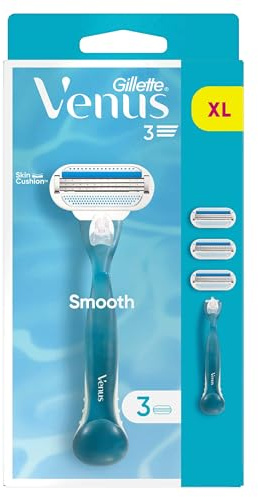 Gillette Venus Razor Holder +, 50 g, Weiß mit blauen Akzenten, Gummi, Damen, Frauen, Damen, Frauen, Empfindlich
