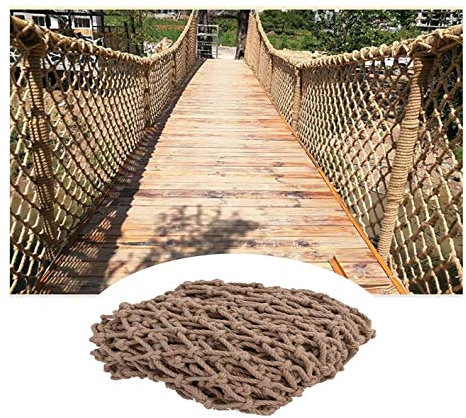 XCYYBB Dekoratives Jute-Hanfnetz, Jute-Schnur, Schnurnetz, Hintergrundwand, dekoratives Netz, Decking Seil, Kindersicherheitsnetz, Kletternetz