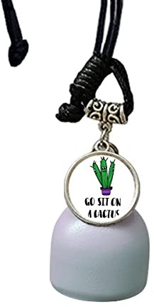 comp Go Sit On A Cactus Art Deco - Campana colgante para coche