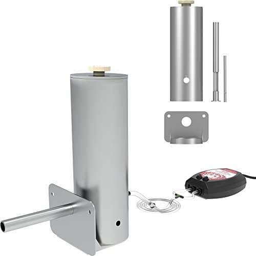 Browin 330123 Generador de humo con bomba 4/3,8 W y tubo de vertido extraíble, ahumado en frío, ahumado en caliente, ahumado y tostado, plata