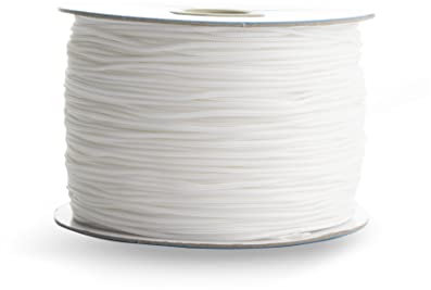 Realm Roman Blind Cord 1.2mm String For Austrian Festoon Cording (White, 20m)