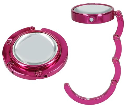 kwmobile Taschenhalter für Tisch - 2X Faltbare Antirutsch Handtaschenhalter Tisch Haken - Taschen Aufhänger - Geschenkidee Gadgets für Frauen - Taschenhaken Set in Pink