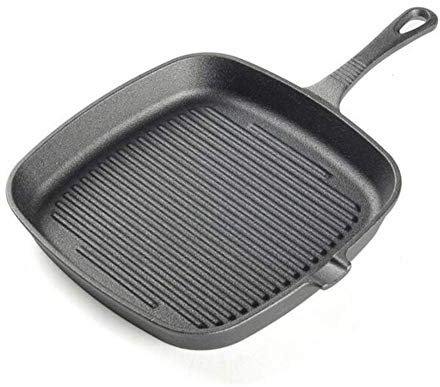 COTBY Grillpfanne für alle Herdarten,einschließlich Induktionsherd,antihaftbeschichtete Pfanne für Steaks oder gegrilltes Gemüse und andere köstliche Rezepte zum Kochen und Gießen,24-cm-Bratpfanne