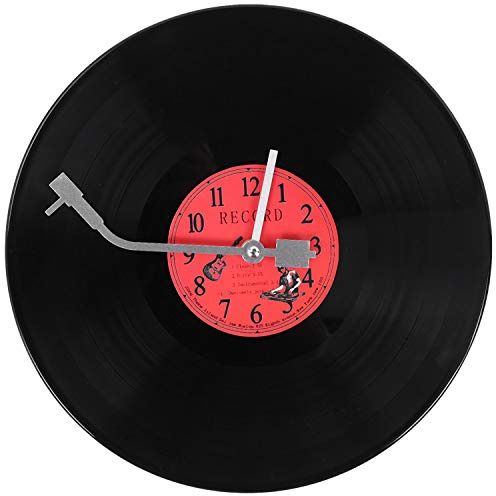 Wisyurt Europeo Nostalgico Orologio Ultra-Silenzioso Disco Vinile Personalità Orologio Da Parete Caffè Bar Orologio Da Parete Decorativo