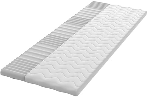 Topper 180x200cm - 7-Zonen Matratzentopper - 5,5cm Kaltschaum-Topper H3 - Atmungsaktive Matratzenauflage mit Antirutschfunktion - Matratzentopper 180x200cm - Bezug waschbar - Bett Topper 180x200