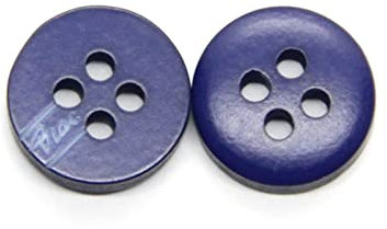 Jojomino 30 Stück 9/10/11mm Harz-Hemdknöpfe für Kleidung, dekorative Nähknöpfe, DIY-Nähzubehör, Blau, 11mm