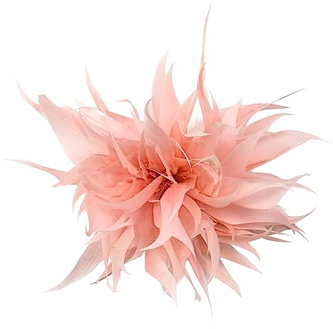 ISAKEN Feder Brosche für Frauen Mädchen, Ansteckbrosche Damen Federbrosche Tracht Haarnadeln Hochzeit Hut Haar Klipp Brosche Pin Strauß Manschette zum Karneval Cosplay Party