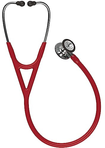 3M Littmann Cardiology IV Stethoskop mit Gratis Gravur und Penlight (Burgund/Mirror Edition)