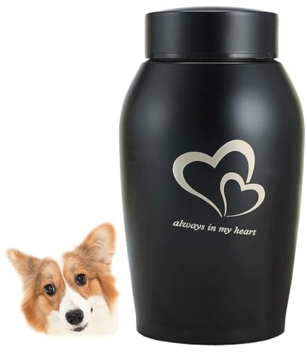 Urna de cremación,Urna conmemorativa,Pequeña urna conmemorativa,Urna para mascotas,Urna para mascotas para perros,Urna de acero inoxidable,Urna para mascotas pequeñas,roedores y pájaros (negro)