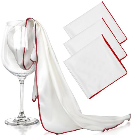 Acboor Paño de pulido de microfibra para cristal, 3 unidades grandes, 60 x 46 cm, paño de pulido reutilizable para copas de vino, paños de pulido para ventanas, gafas