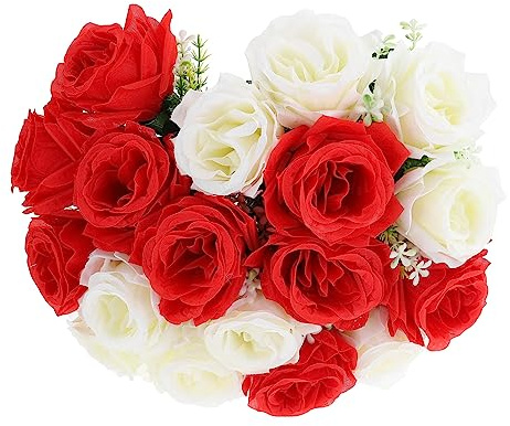 Cabilock Bouquet Di Fiori Artificiali Per Cimitero Teste Alta Qualità Non Sbiadiscono Per Decorazione Di Lapidi e Cerimonie Commemorative