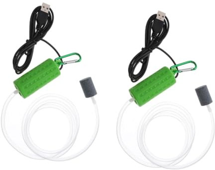 Housoutil 2stücke USB Air Pump Für Aquarien Tragbare Leise Sauerstoffpumpe Für Fischteiche Und Heimfischbehälter Effiziente Luftzirkulation Mit Gleichmäßigen Blasen Für Angler Und