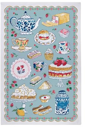 Ulster Weavers Kuchen-Geschirrtücher (74 x 48 cm), 100% Baumwolle, Küchentuch/Tuch, Geschirrtücher, Nachmittagstee-Thema, Britisches Geschirrtuch, Geschirrtücher für Küche, Baumwolle