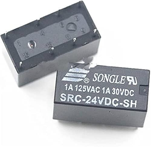 XTVVTODJXT Relais 2 Stück Src-05 12 24 VDC-sh 5 V 12 V 24 V Signalrelais, Zwei öffnende und Zwei schließende, 1A 8-polig (Size : 24VDC)