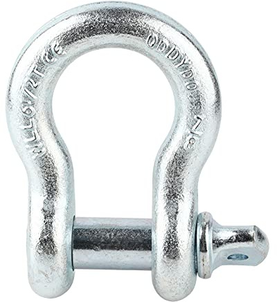 Brrnoo Grillete de Resistente de Acero de Aleación, Recubierto de Zinc, Alta Resistencia con Buena Tenacidad para Elevación, Remolque, Rescate de Emergencia y (6,5 t)