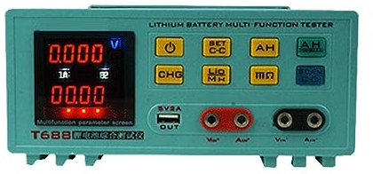 Comprobador de batería de automóvil, Capacidad de la batería de litio T688 Instrumento de descarga de envejecimiento Instrumento de carga electrónica probador de resistencia interna para automóviles,