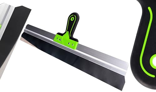 ToolSpace Spatule de Surface en Acier Inoxydable 600 x 60 mm Couteau à Enduire Taloche Enduit Spatule de Façade Lissage avec Support en Aluminium Spatule Large Couteau Finition D'enduits Béton Murs