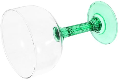 BEBEMOKO Cactus Design Goblet 400ml Glass Margarita Wine Cup Green Household Drinking Cup for Cocktails and Parties