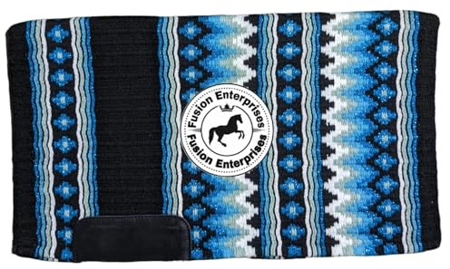 EQUIEMPRESS Sattelunterlage Western Show/Westernsatteldecke aus Neuseelandwolle, Top Wool Pad Sensor Flex (Anpassung möglich) A-107 (34 x 40)
