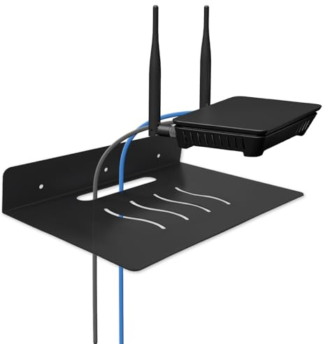 MZDMY Steel Floating Shelves for Wall,Small Wall Shelf，Suitable for Bedroom, Living Room, Bathroom, Kitchen, Office (Black, 11.81x8.46 in)