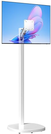 CTA Ergonomic Floor Stand For Monitors & TV’s Up To 35-inches & 22 lbs - Mobile Stand With Anti-Knockdown Base & Height Adjustable - Commercial Grade - (ADD-MSADFS)