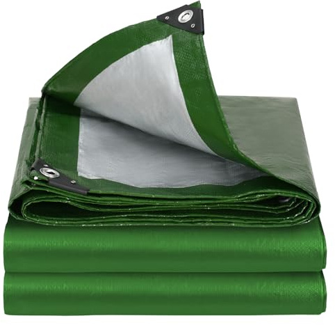 Velway Abdeckplane Gewebeplane 100g/m² 3m x 3m=9m² Wasserdicht Schutzplane | Campingzelt-Bodenplane Schutzplane - LKW-Plane mit Ösen reißfest UV-beständig - für Gartenmöbel Boot Auto Holz Garten