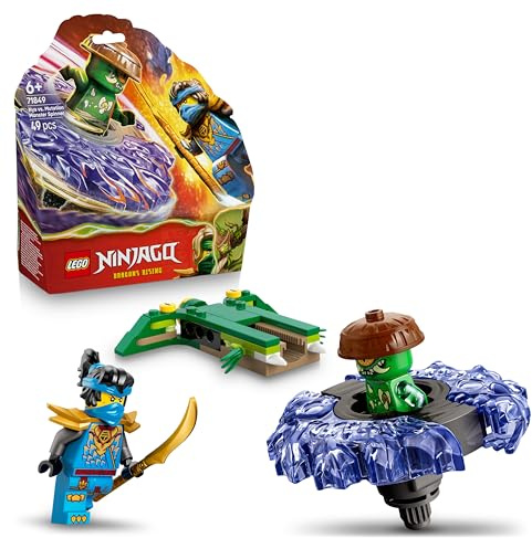LEGO Ninjago NYA Contre la Toupie du Monstre Mutant - Jouet Ninja avec Lanceur de Style Battling Tops - 2 Minifigurines - Cadeau d'anniversaire pour Garçon ou Fan dès 6 Ans 71849