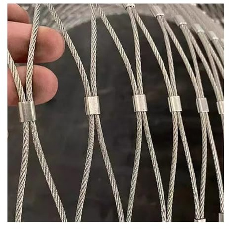 YPIOUREN Filet De Jardin en Acier Inoxydable, 304 INOX Cable Acier Filet Inoxydable Corde, Filet De Sécurité pour Garde-Corps D'extérieur, for Intérieur Et Extérieur(1 * 0.7m/3.2 * 2.2ft)