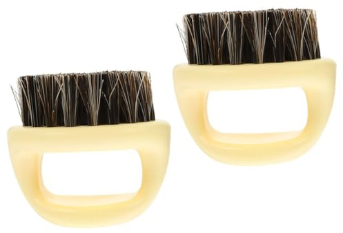 Zerodeko 2 Stück Bartbürste Für Herren Handlich Mit Griff Naturborsten Für Reinigung Von Haarbruch Am Hals Und Gesicht Bartpflege Werkzeug Für Barbier Und Zuhause