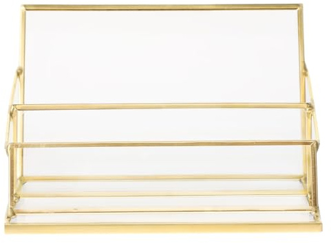 Sosoport Boîte Porte-Cartes de Visite Transparente Couvercle Organisateur de Cartes pour Bureau Distributeur de Cartes Compact et Pratique Support pour Réunions et Expositions