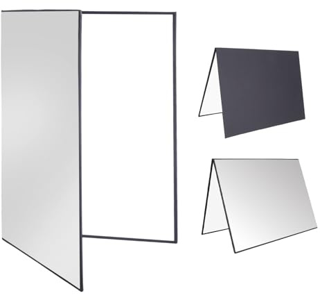 Riflettore fotografico A4 Pannello di controllo pieghevole della luce in bianco e nero in cartone Pannello di riflessione della luce flessibile a 360° per foto di prodotti Natura morta