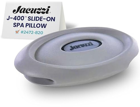 Jacuzzi J-400 Series Spa Pillow - Slide-On Hot Tub Headrest with Light Window for 2009–2019, Part #2472‑820, Replacement Spa Pillow, Head & Neck Support, Easy Slide-in Setup, Durable Comfort
