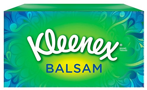 KLEENEX Balsam Taschentuchbox, 3-lagig, 72 Blätter, Grün, Schachtel