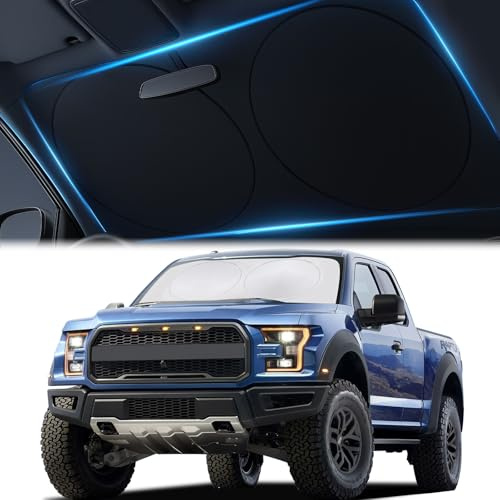 Magnelex Car Windshield Sunshade | Innovative No-Light-Pass Technology for Maximum Protection | Foldable Sun Shade Keeps Your Vehicle Cool | Fit for Cars, Trucks, and SUVs | X-Large (65.7 x 36.4 in)