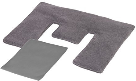 Moor calentador 29 x 39 cm y cojín de calor 22 x 19 cm con Forro Polar Funda en gris basalto, cojín cervical, compresas calientes, compresa térmica, cojín de calefacción