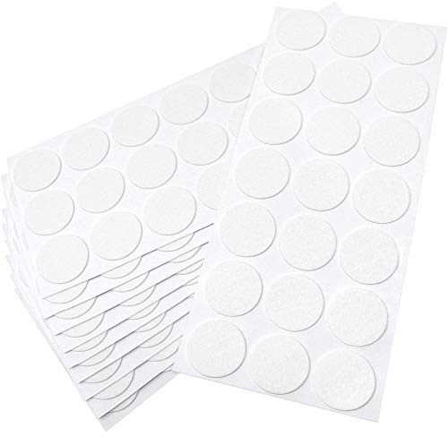 Adsamm® / 210 x Selbstklebende Filzgleiter/Weiß/ø 30 mm/Rund / 1.5 mm dünne Selbstklebende Möbelgleiter aus Filz