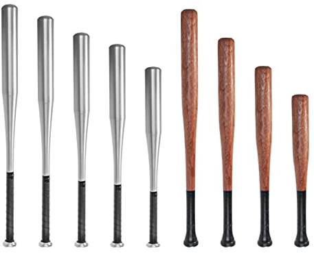 ONPIRA Baseballschläger aus Alu & Holz in 8 Längen & 2 Material von 54-86cm zum auswählen