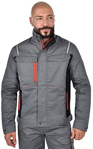 BWOLF RAPTOR 100% Algodón Chaqueta de Trabajo Hombre Gris/Azul Chaquetas de Trabajo de Algodón para Hombre, gris, XL