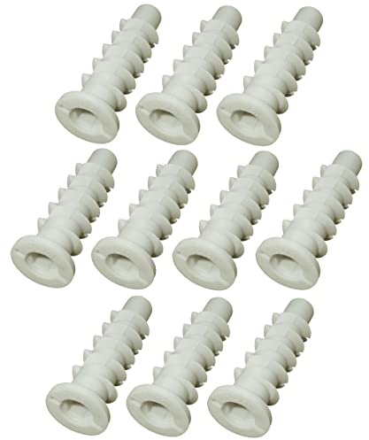 AERZETIX - C57868 - Satz von 10 Dübel für porenbeton und gipsplatte - Ø15x70 mm - aus polyamid - farbe weiß - für schnelle und zuverlässige befestigung