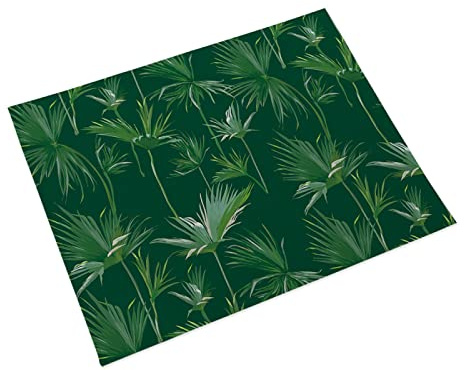 Manteles Individuales Hojas Verde Oscuro Mantel Individual Algodón y Lino Lavable Salvamanteles Individuales Resistente al Calor Bajoplatos Individuales Mesa Tapetes para Mesa 30x45cm 4 Pcs