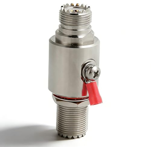 Blitzableiter UHF Koaxial Steckdose zu Steckdose für CB Funk Amateurfunkgeräte - Überspannungsschutz mit Erdungsschraube DC-3GHz 0.1dB Verlust