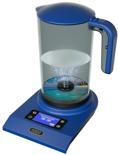 GOSOIT Generador de botellas de agua de hidrógeno Máquina para hacer agua ionizada Jarra de agua de hidrógeno con tecnología SPE y PEM 2000 ml/70 oz