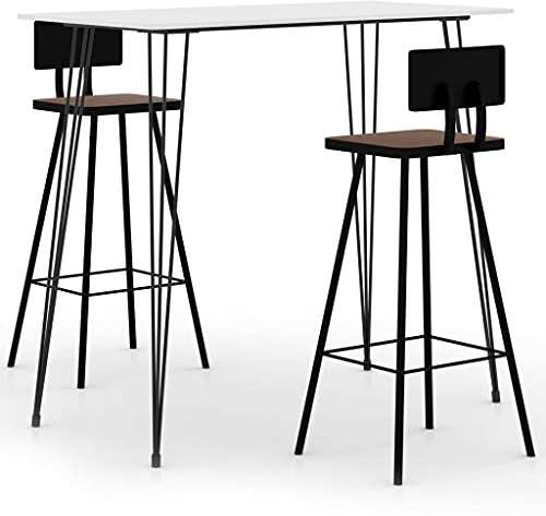CKioict Eckbank esszimmer Küchen möbel Esstisch-Set 3-TLG. Bar-Set WeißGeeignet für Esszimmer Küche Wohnzimmer
